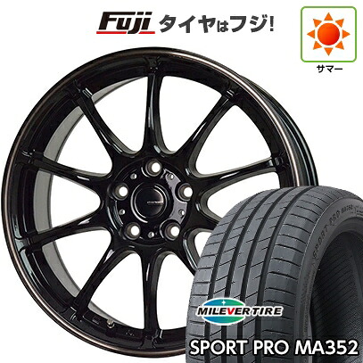 【新品国産車用5穴100】 夏タイヤ ホイール4本セット 215/45R17 ミレバー スポーツプロ MA352(限定) ホットスタッフ ジースピード P-07 7J 17インチ(送料無料)