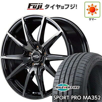 【新品】シエンタ 2022- 夏タイヤ ホイール4本セット 205/45R17 ミレバー スポーツプロ MA352(限定) MID WHEELS DR-02 7J 17インチ(送料無料)｜フジ スペシャルセレクション