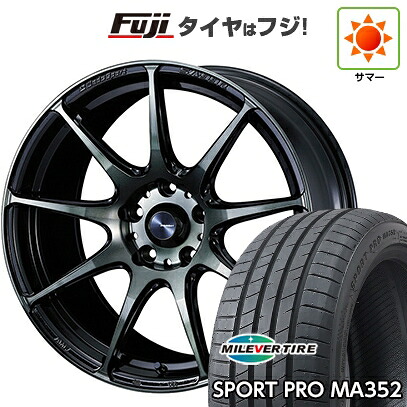 【新品国産車用5穴100】 夏タイヤ ホイール4本セット 215/45R17 ミレバー スポーツプロ MA352(限定) WEDS ウェッズスポーツ SA-99R 7.5J 17インチ(送料無料)|フジ スペシャルセレクション