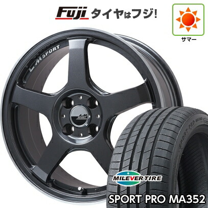 【新品】シエンタ 2022- 夏タイヤ ホイール4本セット 205/45R17 ミレバー スポーツプロ MA352(限定) レアマイスター LMスポーツ LM-05R(ガンメタ/リムポリッシュ) 7J 17インチ(送料無料)