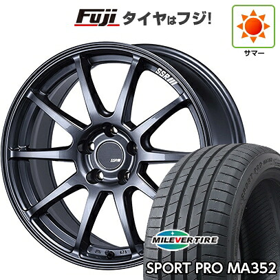 【新品国産車用5穴100】 夏タイヤ ホイール4本セット 215/45R17 ミレバー スポーツプロ MA352(限定) SSR GT GTV02 グラファイトガンメタ【限定】 7J 17インチ(送料無料)