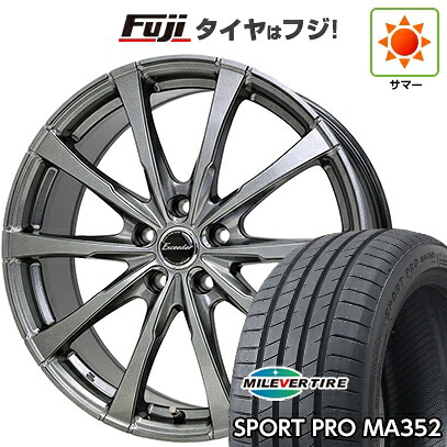 【新品国産車用5穴100】 夏タイヤ ホイール4本セット 215/45R17 ミレバー スポーツプロ MA352(限定) ホットスタッフ エクシーダー E08 7J 17インチ(送料無料)