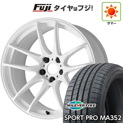【新品国産車用5穴100】 夏タイヤ ホイール4本セット 215/45R17 ミレバー スポーツプロ MA352(限定) WORK ワーク エモーション CR Shigoku 7J 17インチ(送料無料)