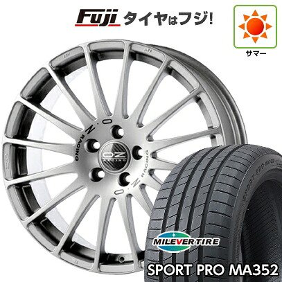 【新品国産車用5穴100】 夏タイヤ ホイール4本セット 215/45R17 ミレバー スポーツプロ MA352(限定) OZ スーパーツーリズモ GT 7.5J 17インチ(送料無料)|フジ スペシャルセレクション