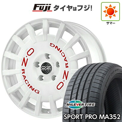 【新品国産車用5穴100】 夏タイヤ ホイール4本セット 215/45R17 ミレバー スポーツプロ MA352(限定) OZ ラリーレーシング 7J 17インチ(送料無料)