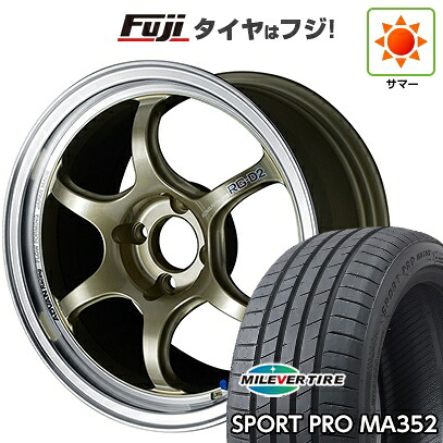 【新品国産車用5穴100】 夏タイヤ ホイール4本セット 215/45R17 ミレバー スポーツプロ MA352(限定) ヨコハマ アドバンレーシング RG-D2 7.5J 17インチ(送料無料)|フジ スペシャルセレクション