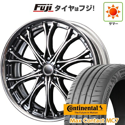 【新品国産車用5穴114.3】 夏タイヤ ホイール4本セット 245/35R21 コンチネンタル コンチ マックスコンタクトMC7(限定) エムズスピード JJクロモ ステップリム 8.5J 21インチ(送料無料)