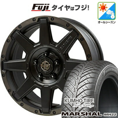 【新品国産車用5穴114.3】 オールシーズンタイヤ ホイール4本セット 225/65R17 クムホ マーシャル MH22 オールシーズン(限定) WEDS ウェッズ クロスオーバーガーメンツ Style U 7J 17インチ(送料無料)