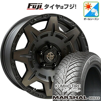 【新品国産車用5穴114.3】 オールシーズンタイヤ ホイール4本セット 225/65R17 クムホ マーシャル MH22 オールシーズン(限定) WEDS ウェッズ クロスオーバーガーメンツ Style M 7J 17インチ(送料無料)