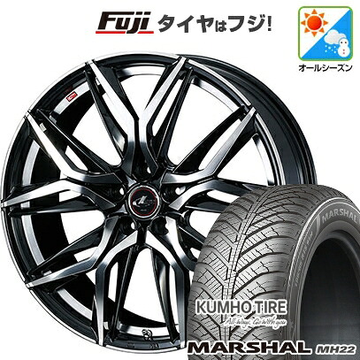 【新品】フリード クロスター オールシーズンタイヤ ホイール4本セット 205/45R17 88 W XL クムホ マーシャル MH22 オールシーズン(限定) WEDS ウェッズ レオニス LM 7J 17インチ(送料無料)