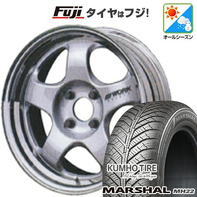 【新品】シエンタ 2022- オールシーズンタイヤ ホイール4本セット 185/65R15 クムホ マーシャル MH22 オールシーズン(限定) WORK ワーク マイスター S1 2P 6.5J 15インチ(送料無料)