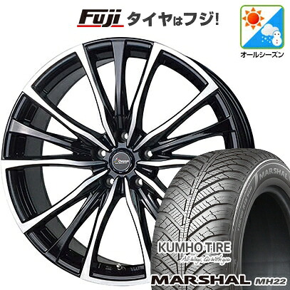【新品】フリード 5穴/114 オールシーズンタイヤ ホイール4本セット 185/65R15 クムホ マーシャル MH22 オールシーズン(限定) ホットスタッフ クロノス CH-110 6J 15インチ(送料無料)|フジ スペシャルセレクション