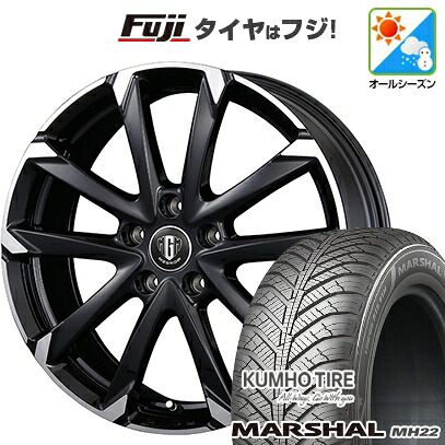 【新品国産車用5穴114.3】 オールシーズンタイヤ ホイール4本セット 235/55R18 クムホ マーシャル MH22 オールシーズン(限定) コーセイ MZ-GROW C52S 7J 18インチ(送料無料)