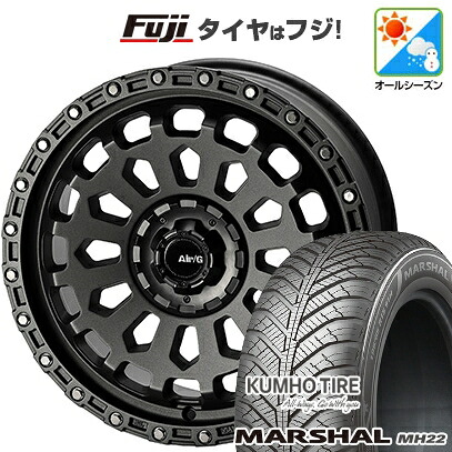 【新品国産車用5穴114.3】 オールシーズンタイヤ ホイール4本セット 225/60R17 103 V XL クムホ マーシャル MH22 オールシーズン(限定) フォーバイフォーエンジニア エアージー ヴァルカン 7J 17インチ(送料無料)