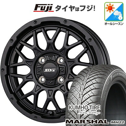 【新品国産車用5穴114.3】 オールシーズンタイヤ ホイール4本セット 215/65R16 102 V XL クムホ マーシャル MH22 オールシーズン(限定) コーセイ ボトムガルシア シャドウバーツ 7J 16インチ(送料無料)