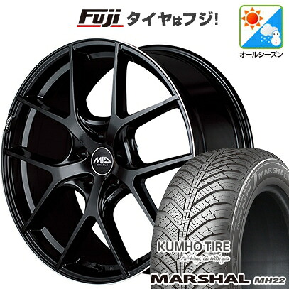 【新品国産車用5穴114.3】 オールシーズンタイヤ ホイール4本セット 225/65R17 106 V XL クムホ マーシャル MH22 オールシーズン(限定) MID WHEELS MID EXCLUSIVE 025F 7J 17インチ(送料無料)｜フジ スペシャルセレクション