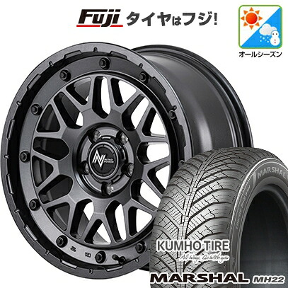 【新品国産車用5穴114.3】 オールシーズンタイヤ ホイール4本セット 225/65R17 106 V XL クムホ マーシャル MH22 オールシーズン(限定) MID WHEELS NITRO POWER M29 スティンガー 7J 17インチ(送料無料)