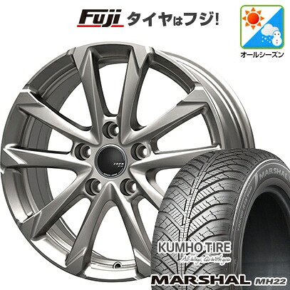 【新品】フリード 5穴/114 オールシーズンタイヤ ホイール4本セット 205/45R17 88 W XL クムホ マーシャル MH22 オールシーズン(限定) モンツァ ZACK JP-325 7J 17インチ(送料無料)｜フジ スペシャルセレクション