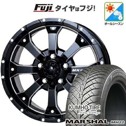 【新品国産車用5穴114.3】 オールシーズンタイヤ ホイール4本セット 215/65R16 102 V XL クムホ マーシャル MH22 オールシーズン(限定) トライスター MKW MK-46 M/L+ 7J 16インチ(送料無料) 79,090円