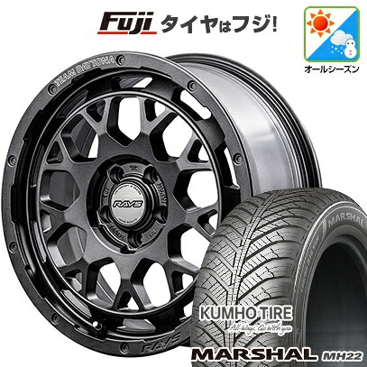 【新品国産車用5穴114.3】 オールシーズンタイヤ ホイール4本セット 215/65R16 102 V XL クムホ マーシャル MH22 オールシーズン(限定) RAYS レイズ デイトナ M9+ SPEC-M 7J 16インチ(送料無料)