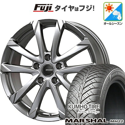 【新品国産車用5穴114.3】 オールシーズンタイヤ ホイール4本セット 225/65R17 106 V XL クムホ マーシャル MH22 オールシーズン(限定) コーセイ クレイシズ GC36F 7J 17インチ(送料無料)