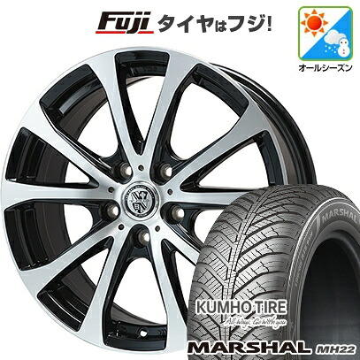【新品国産車用5穴114.3】 オールシーズンタイヤ ホイール4本セット 205/55R17 クムホ マーシャル MH22 オールシーズン(限定) ビッグウエイ TRG-バーン XPII 7J 17インチ(送料無料)
