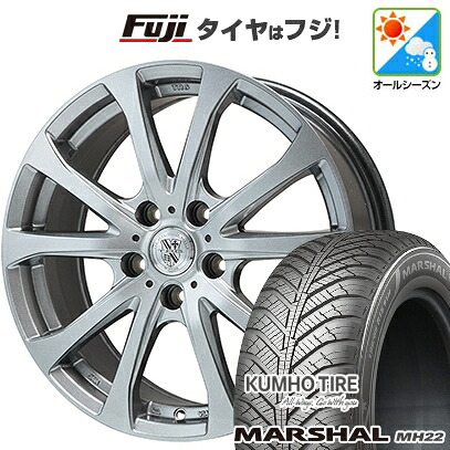 【新品国産車用5穴100】 オールシーズンタイヤ ホイール4本セット 225/60R17 クムホ マーシャル MH22 オールシーズン(限定) ビッグウエイ TRG-バーンII 7J 17インチ(送料無料)