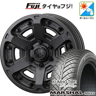 【新品国産車用5穴114.3】 オールシーズンタイヤ ホイール4本セット 215/65R16 102 V XL クムホ マーシャル MH22 オールシーズン(限定) クリムソン マーテルギア(MG) アーマーFF 7J 16インチ(送料無料)