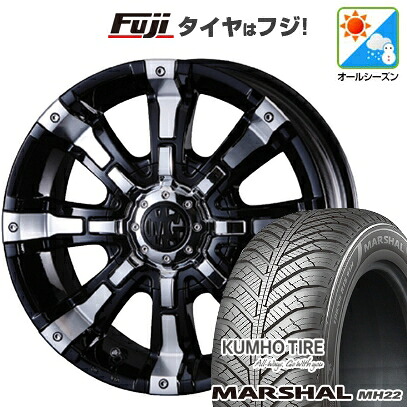 【新品国産車用5穴114.3】 オールシーズンタイヤ ホイール4本セット 225/65R17 106 V XL クムホ マーシャル MH22 オールシーズン(限定) クリムソン マーテルギア(MG) ビースト 7J 17インチ(送料無料)|フジ スペシャルセレクション