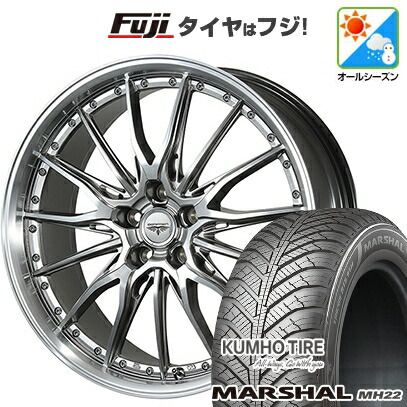 【新品国産車用5穴100】 オールシーズンタイヤ ホイール4本セット 225/60R17 103 V XL クムホ マーシャル MH22 オールシーズン(限定) トピー ドルフレン ヒューバー 7J 17インチ(送料無料)