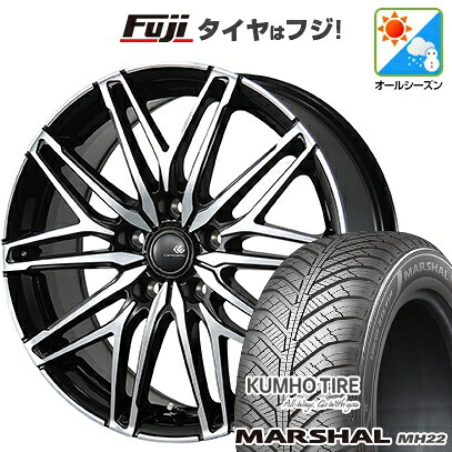 【新品】フリード 5穴/114 オールシーズンタイヤ ホイール4本セット 185/65R15 クムホ マーシャル MH22 オールシーズン(限定) トピー セレブロ WA45 6J 15インチ(送料無料)|フジ スペシャルセレクション