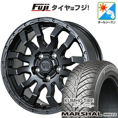 【新品国産車用5穴114.3】 オールシーズンタイヤ ホイール4本セット 215/65R16 102 V XL クムホ マーシャル MH22 オールシーズン(限定) トピー ヴァブロ RR-01 7J 16インチ(送料無料) 64,295円