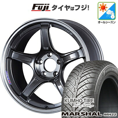 【新品国産車用5穴114.3】 オールシーズンタイヤ ホイール4本セット 225/45R18 95 W XL クムホ マーシャル MH22 オールシーズン(限定) SSR GT GTX03 7.5J 18インチ(送料無料)|フジ スペシャルセレクション