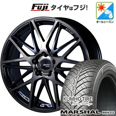 【新品国産車用5穴114.3】 オールシーズンタイヤ ホイール4本セット 225/65R17 106 V XL クムホ マーシャル MH22 オールシーズン(限定) SSR ブリッカー 01M 7J 17インチ(送料無料)｜フジ スペシャルセレクション