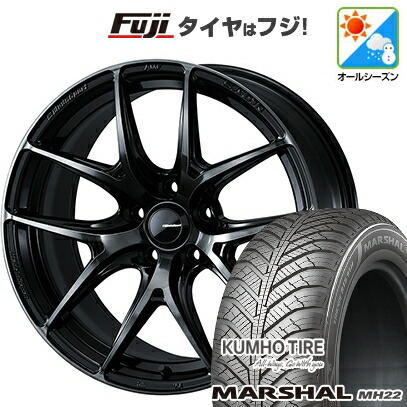 【新品国産車用5穴114.3】 オールシーズンタイヤ ホイール4本セット 225/65R17 106 V XL クムホ マーシャル MH22 オールシーズン(限定) WEDS ウェッズスポーツ SA-01R 7.5J 17インチ(送料無料)|フジ スペシャルセレクション
