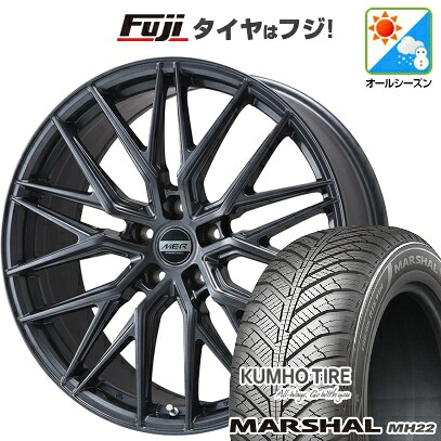 【新品国産車用5穴114.3】 オールシーズンタイヤ ホイール4本セット 205/50R17 93 W XL クムホ マーシャル MH22 オールシーズン(限定) プレミックス MER XMESH ディープグレー 7J 17インチ(送料無料)