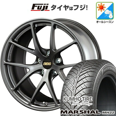 【新品国産車用5穴100】 オールシーズンタイヤ ホイール4本セット 205/55R16 クムホ マーシャル MH22 オールシーズン(限定) BBS JAPAN RI-A 7J 16インチ(送料無料)