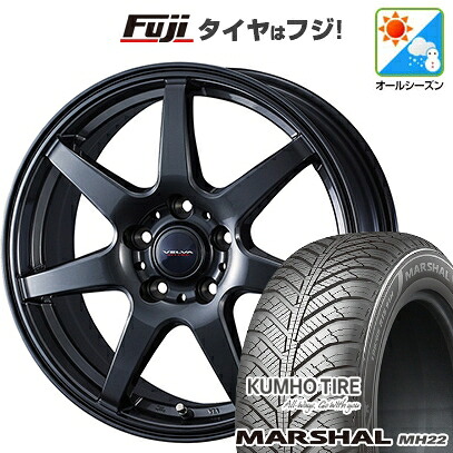【新品】フリード 5穴/114 オールシーズンタイヤ ホイール4本セット 195/55R16 クムホ マーシャル MH22 オールシーズン(限定) WEDS ウェッズ ヴェルバ ワンダー 6.5J 16インチ(送料無料)｜フジ スペシャルセレクション