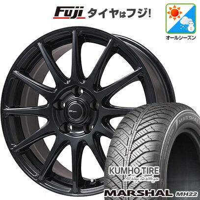 【新品国産車用5穴114.3】 オールシーズンタイヤ ホイール4本セット 225/65R17 クムホ マーシャル MH22 オールシーズン(限定) ビッグウエイ BWスポーツ S-120 ダークガンメタ 7J 17インチ(送料無料)