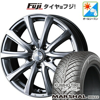 【新品国産車用5穴114.3】 オールシーズンタイヤ ホイール4本セット 215/50R17 クムホ マーシャル MH22 オールシーズン(限定) WEDS ウェッズ ジョーカー スマッシュ 7J 17インチ(送料無料)