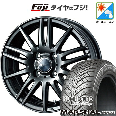 【新品】フリード 5穴/114 オールシーズンタイヤ ホイール4本セット 185/65R15 クムホ マーシャル MH22 オールシーズン(限定) WEDS ウェッズ ザミック ティート 5.5J 15インチ(送料無料)｜フジ スペシャルセレクション