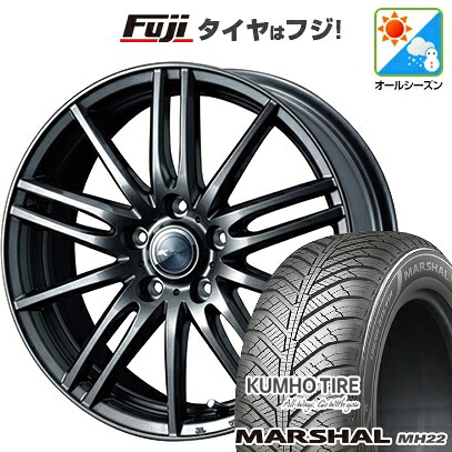 【新品国産車用5穴100】 オールシーズンタイヤ ホイール4本セット 195/65R15 クムホ マーシャル MH22 オールシーズン(限定) WEDS ウェッズ ザミック ティート 6J 15インチ(送料無料) 53,940円