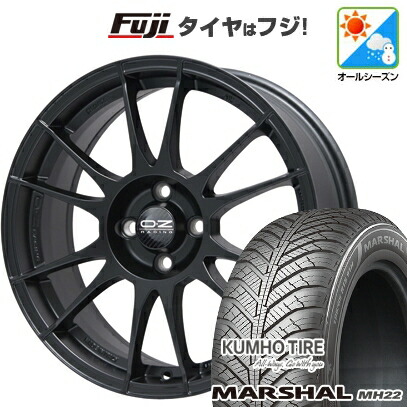 【新品国産車用5穴100】 オールシーズンタイヤ ホイール4本セット 205/55R16 クムホ マーシャル MH22 オールシーズン(限定) OZ ウルトラレッジェーラ 7J 16インチ(送料無料)