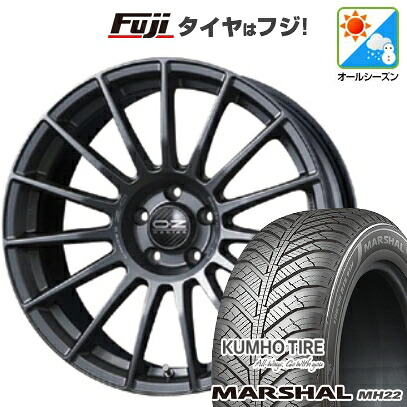 【新品国産車用5穴114.3】 オールシーズンタイヤ ホイール4本セット 235/55R18 クムホ マーシャル MH22 オールシーズン(限定) OZ スーパーツーリズモ LM 8J 18インチ(送料無料)
