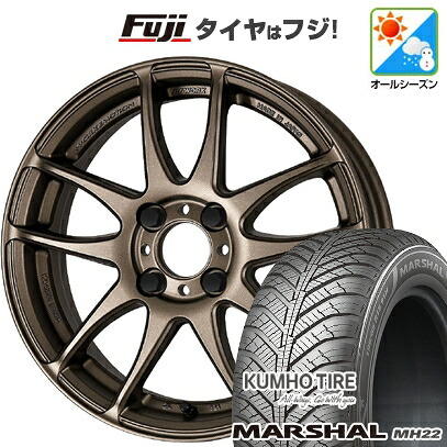 【新品国産車用5穴114.3】 オールシーズンタイヤ ホイール4本セット 225/65R17 106 V XL クムホ マーシャル MH22 オールシーズン(限定) WORK ワーク エモーション CR kiwami 7J 17インチ(送料無料)
