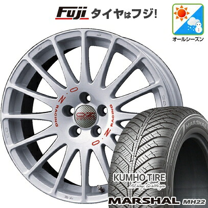 【新品国産車用5穴114.3】 オールシーズンタイヤ ホイール4本セット 235/55R18 クムホ マーシャル MH22 オールシーズン(限定) OZ スーパーツーリズモ WRC 8J 18インチ(送料無料)｜フジ スペシャルセレクション 143,300円
