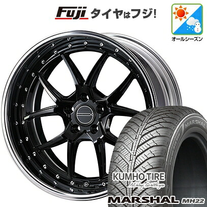 【新品国産車用5穴114.3】 オールシーズンタイヤ ホイール4本セット 235/55R18 クムホ マーシャル MH22 オールシーズン(限定) WEDS ウェッズ マーベリック 1705S 8J 18インチ(送料無料)