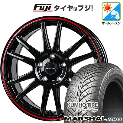 【新品国産車用5穴100】 オールシーズンタイヤ ホイール4本セット 225/60R17 クムホ マーシャル MH22 オールシーズン(限定) ホットスタッフ クロススピード ハイパーエディションCR6【限定】 7J 17インチ(送料無料)