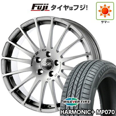 【新品】60系プリウス 夏タイヤ ホイール4本セット 195/60R17 ミレバー ハーモニック プラス MP070(限定) OZ スーパーツーリズモ GT 7J 17インチ(送料無料)