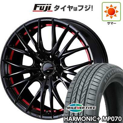 【新品】60系プリウス 夏タイヤ ホイール4本セット 195/60R17 ミレバー ハーモニック プラス MP070(限定) WEDS ウェッズ ノヴァリス ローグ QR 7J 17インチ(送料無料)